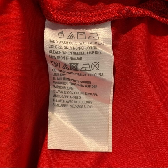 Isaac Mizrahi Live Red Mock Neck Lace Top Small - Picture 8 of 9